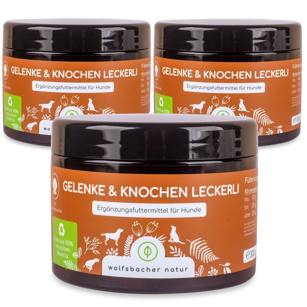 3er Sparset Gelenksnacks für Hunde - Wolfsbacher Natur - empact brands - 
