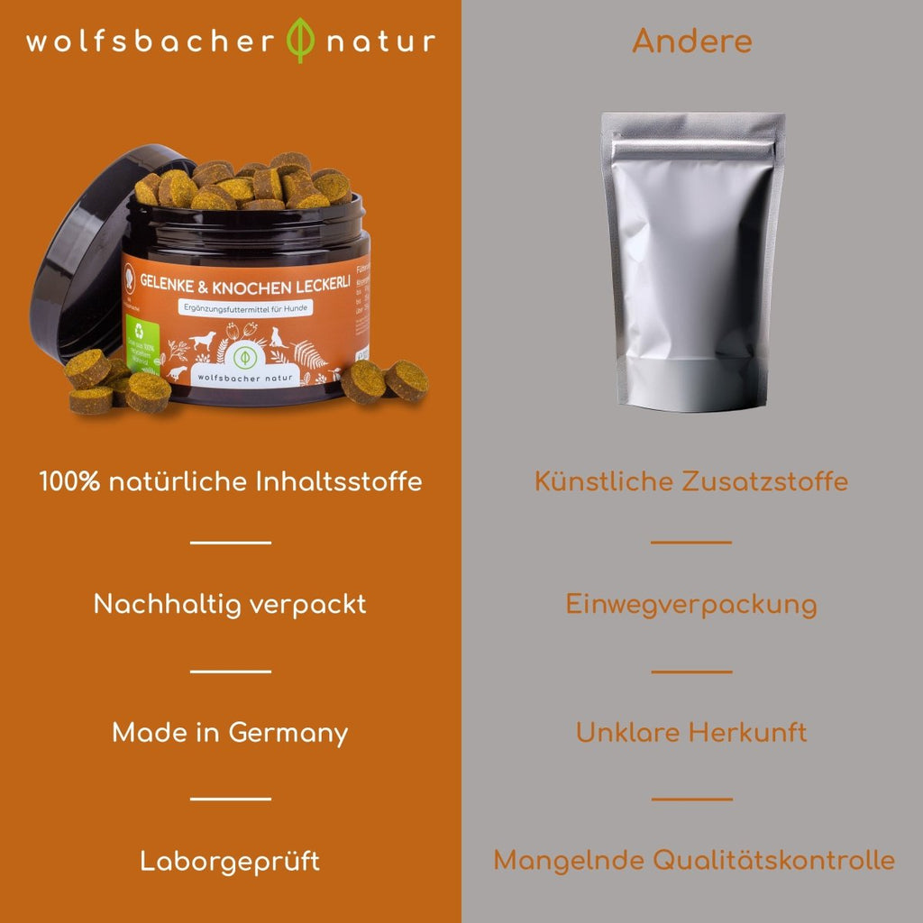 3er Sparset Gelenksnacks für Hunde - Wolfsbacher Natur - empact brands - 