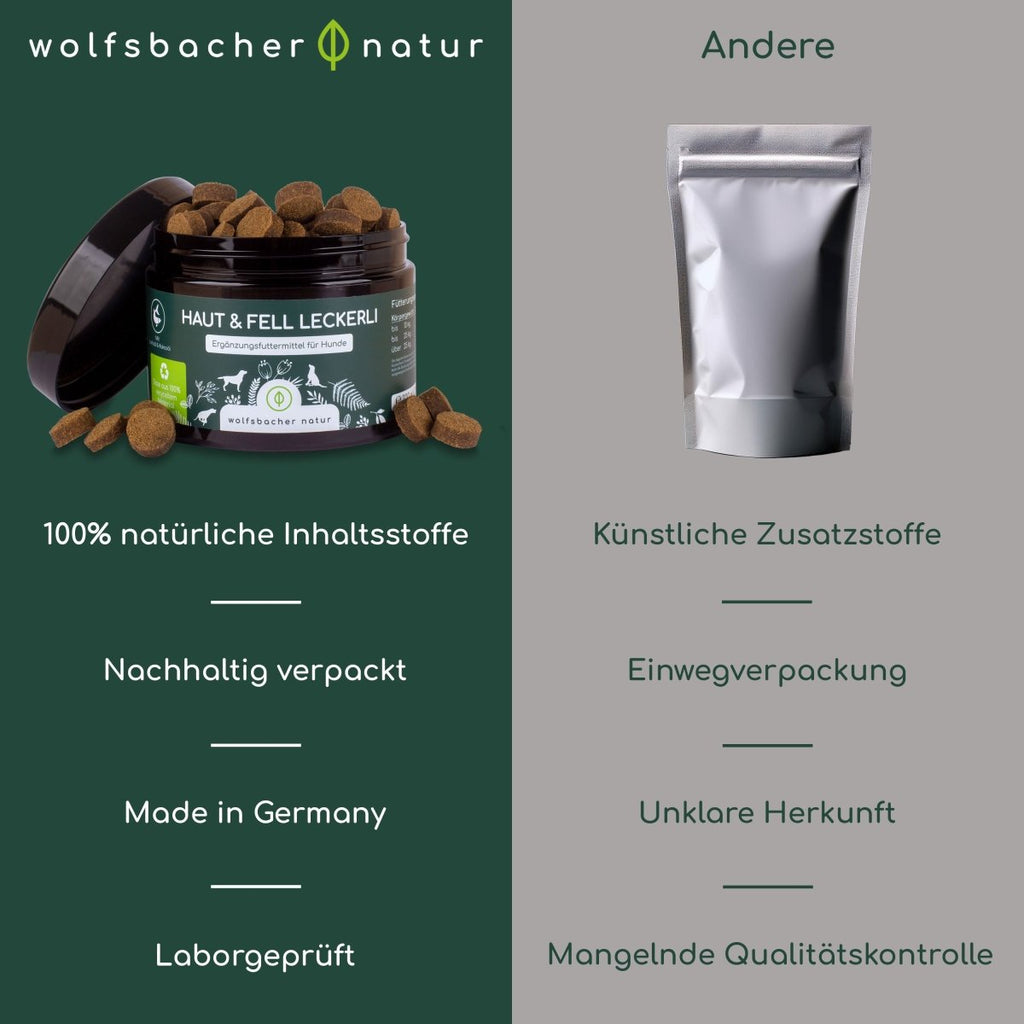 3er Sparset Haut & Fell Leckerli für Hunde - Wolfsbacher Natur - empact brands - 