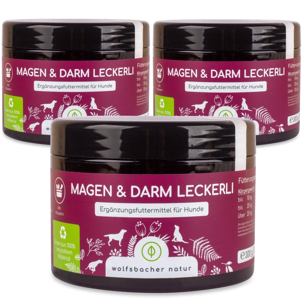 3er Sparset Magen - Darm Snacks für Hunde - Wolfsbacher Natur - empact brands - 