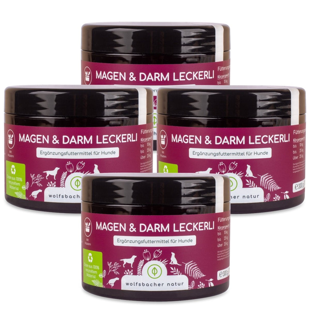 4er Sparset Magen - Darm Snacks für Hunde - Wolfsbacher Natur - empact brands - 