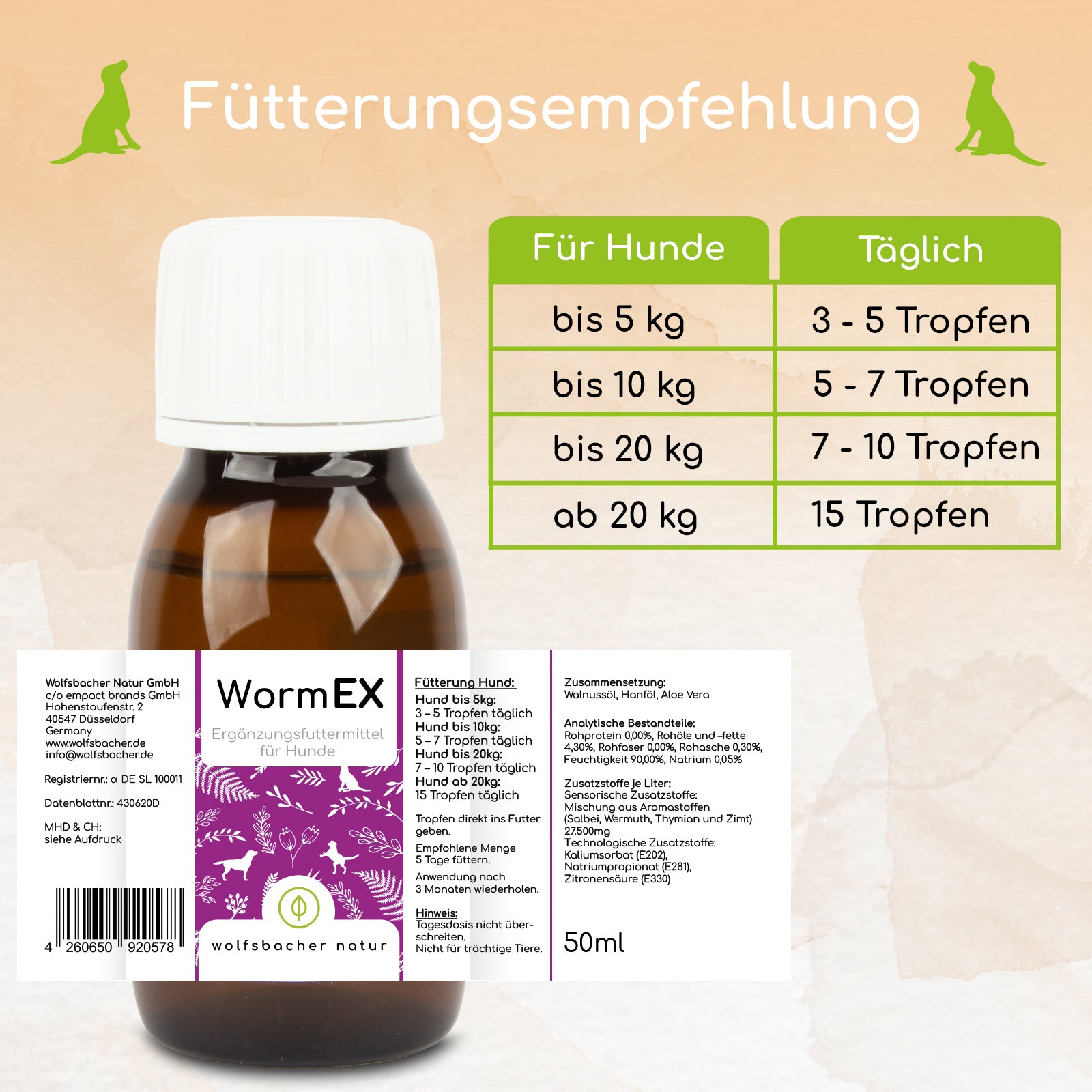 WormEX - Wurmmittel für Hunde – Wolfsbacher Natur - empact brands