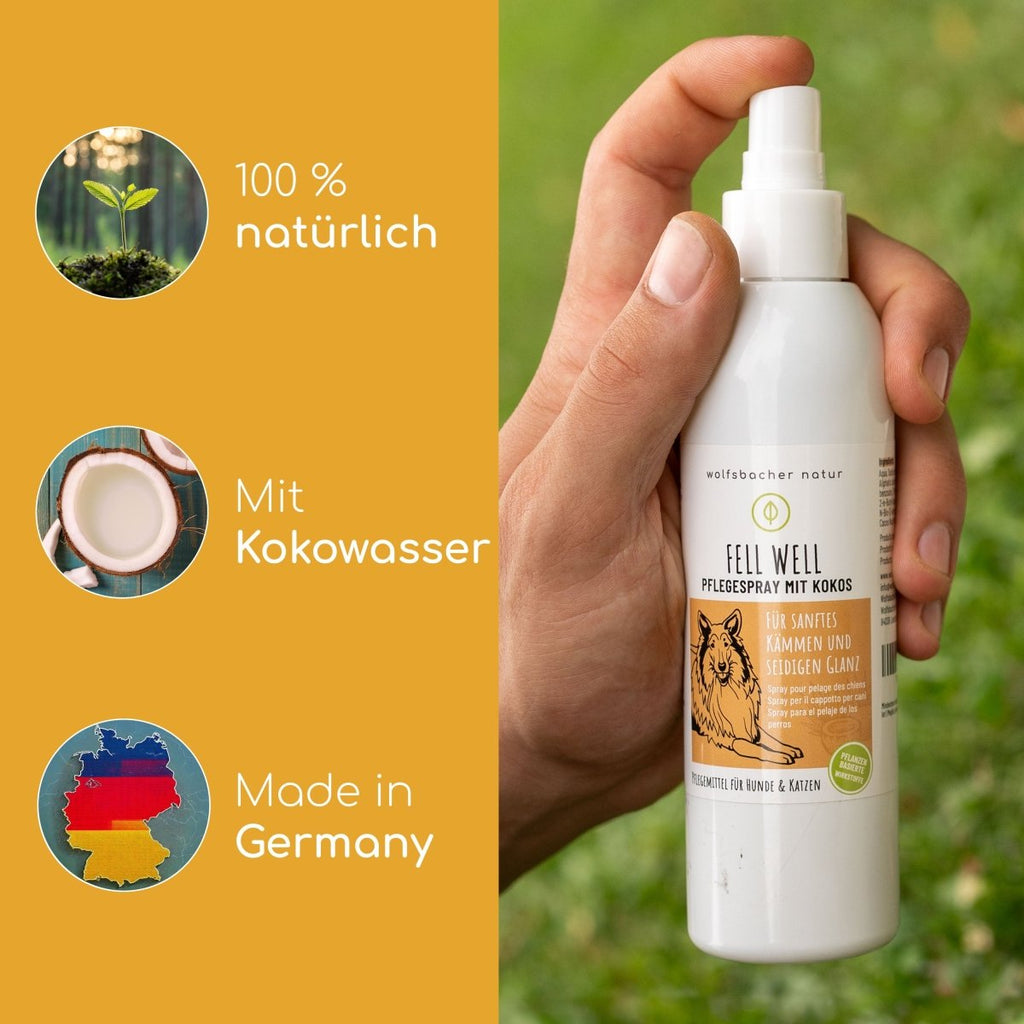 Fell Well - Kokos Fellpflege Spray - Wolfsbacher Natur - empact brands - 