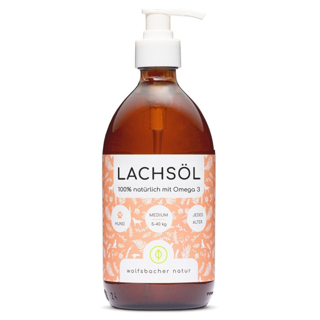 Natürliches Lachsöl für Hunde & Katzen - Wolfsbacher Natur - empact brands - 500ml