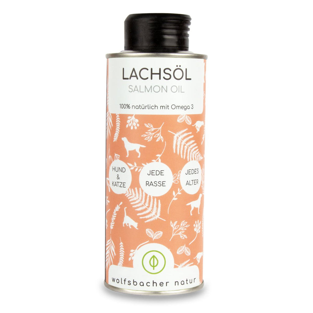 Natürliches Lachsöl für Hunde & Katzen - Wolfsbacher Natur - empact brands - 250ml