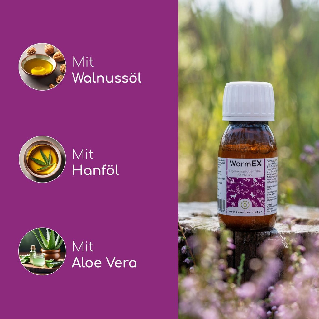 WormEX - Wurmmittel für Hunde - Wolfsbacher Natur - empact brands - 